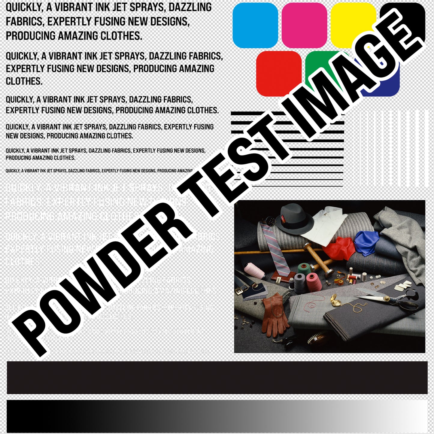 Adhesive Powder Test Image
