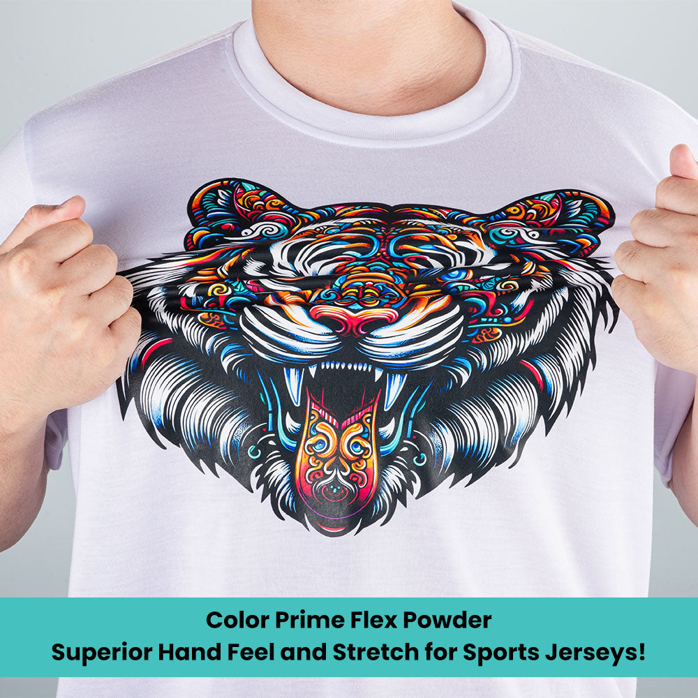 Color Prime Flex DTF Powder – Premium TPU Hot Melt Adhesive Powder for Soft, Stretchable Transfers