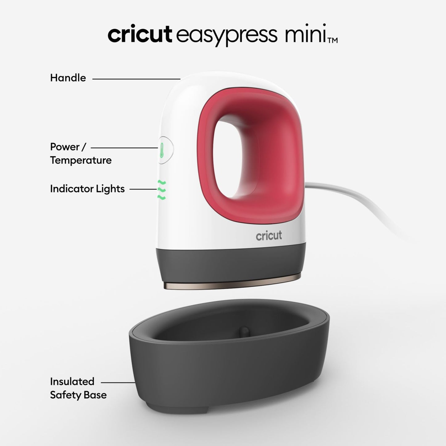 Cricut EasyPress Mini Heat Press - For Pressing Small/Odd Shaped Objects