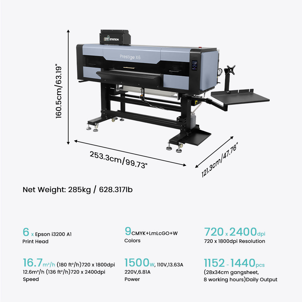 DTF Station Prestige X6 36” 6-Head Industrial DTF Printer