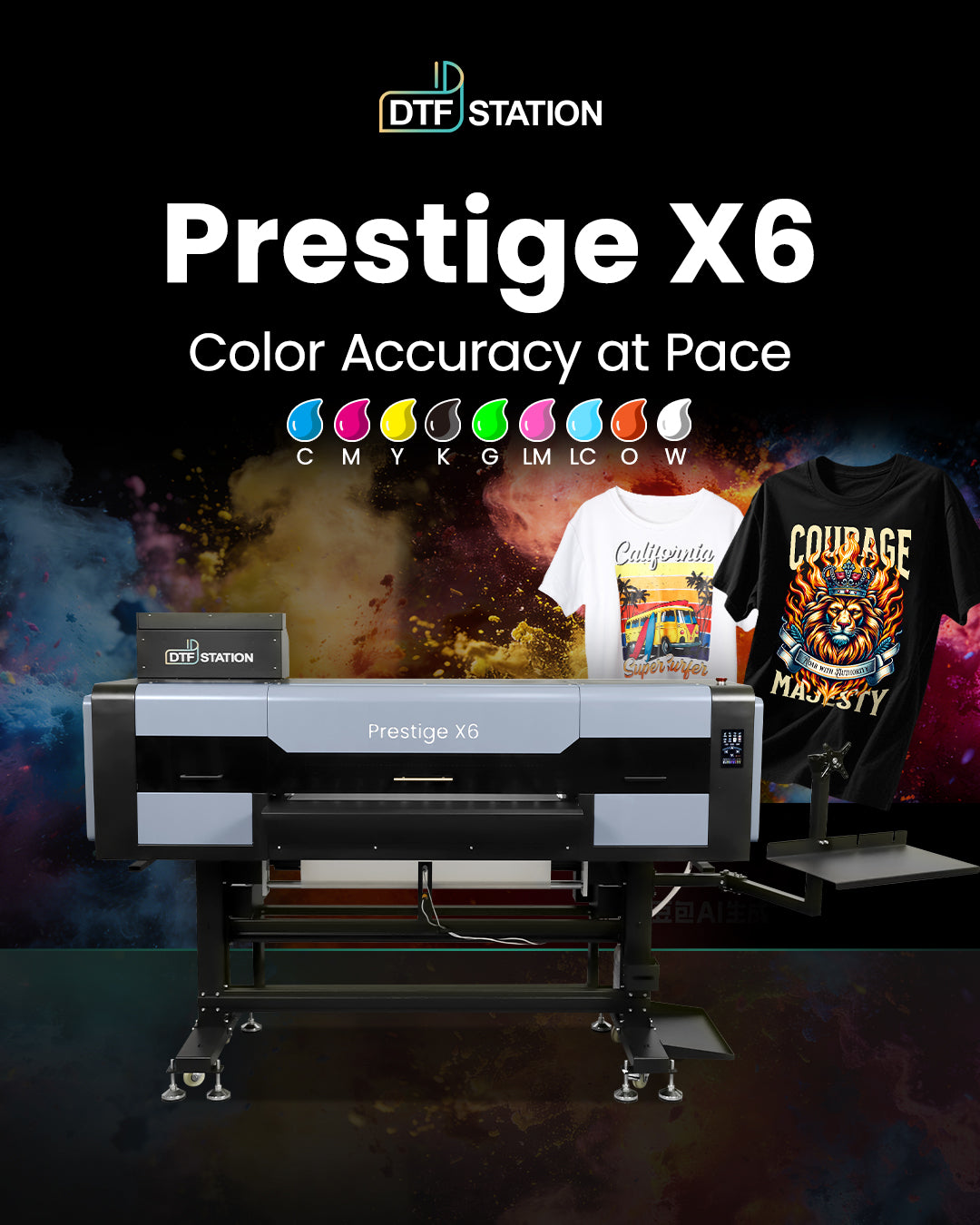 DTF Station Prestige X6 36” 6-Head Industrial DTF Printer