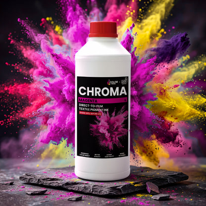 Color Prime Chroma DTF Ink (1 Liter) | Wide Gamut DTF Ink for Epson i1600 & i3200 Printers